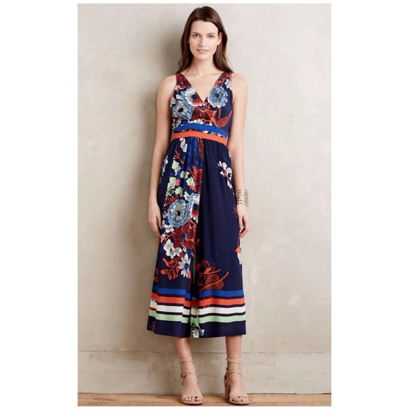 Anthropologie Plenty by Tracy Reese Mykonos Jumpsuit Womens 2 Maximalist Resort - Picture 1 of 12